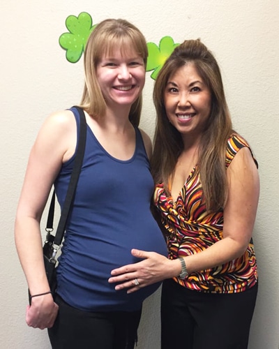 o-(2) Chiropractor Ranch Bernardo CA Angela Hee with pregnant patient