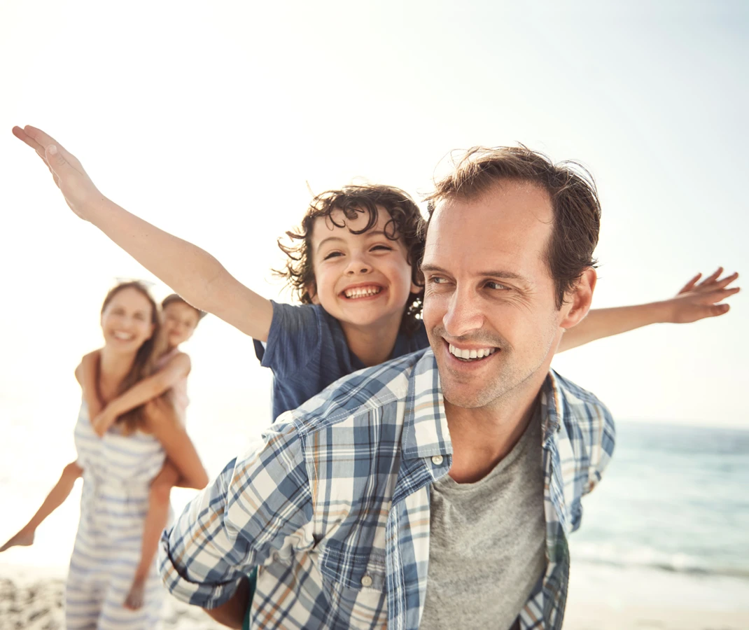 Chiropractic Rancho Bernardo CA Happy Family on Beach