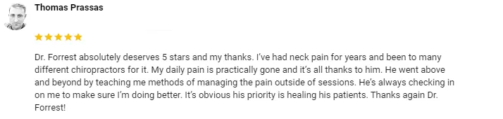 Chiropractic San Diego CA Thomas Prassas Testimonial