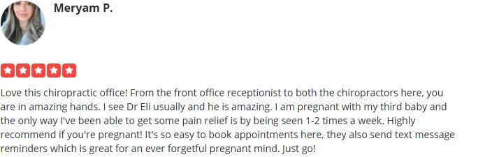 Chiropractic San Diego CA Meryam P Testimonial Chiropractic San Diego CA Meryam P Testimonial